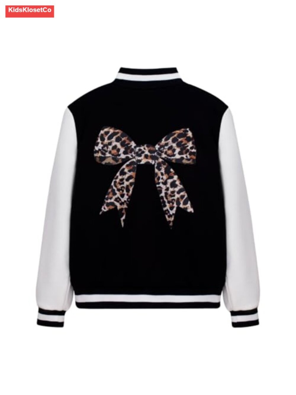 Girls Varsity Bomber Jacket Snap Closure with Pockets - Picture 1 of 6